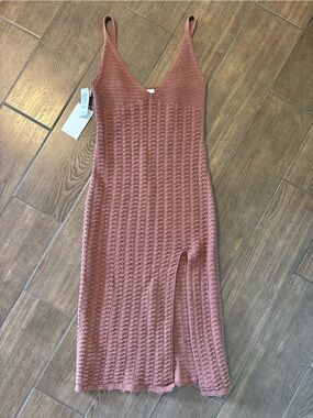 Aritzia Wilfred Evie Midi Dress (Mocha Sorbet) 2XS